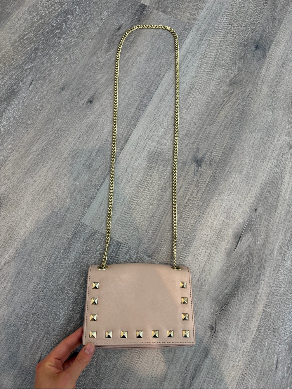 Y2K/Parisian Chic Studded Pink Chain Bag by Morgan de Toi